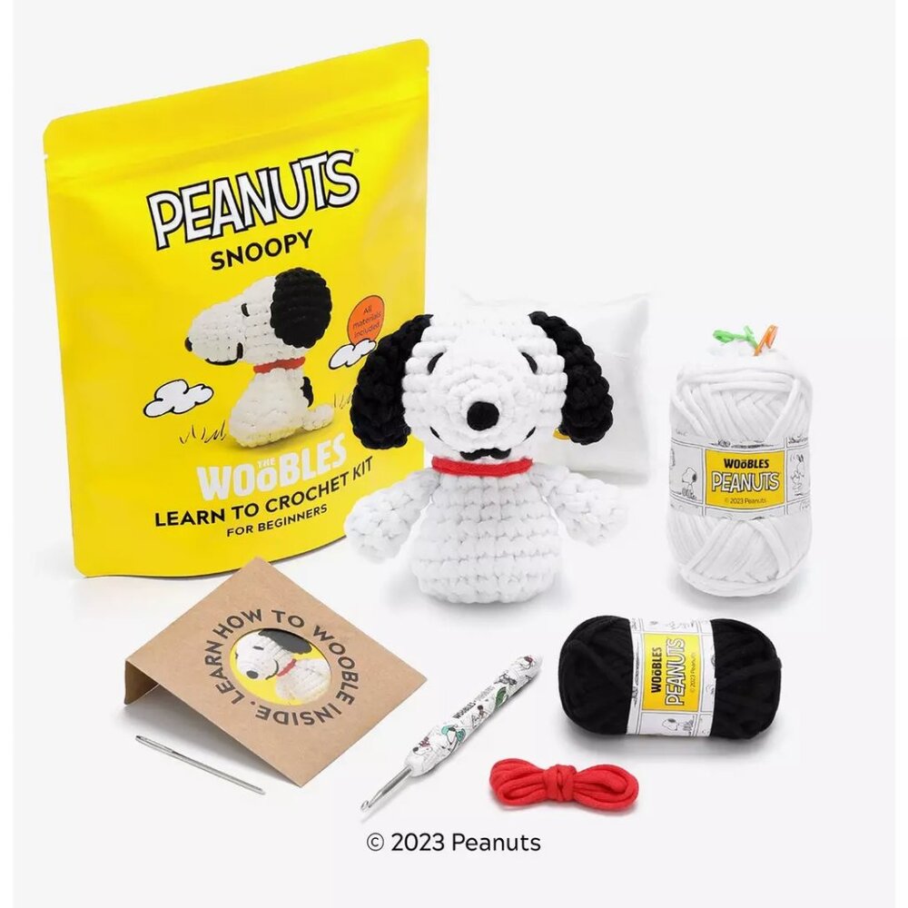 The Woobles Peanuts Snoopy Beginner Crochet Kit - NIB